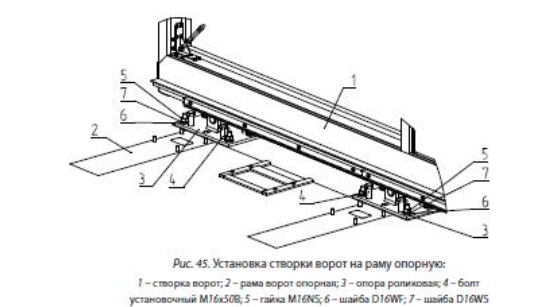 Установка створки конструкции