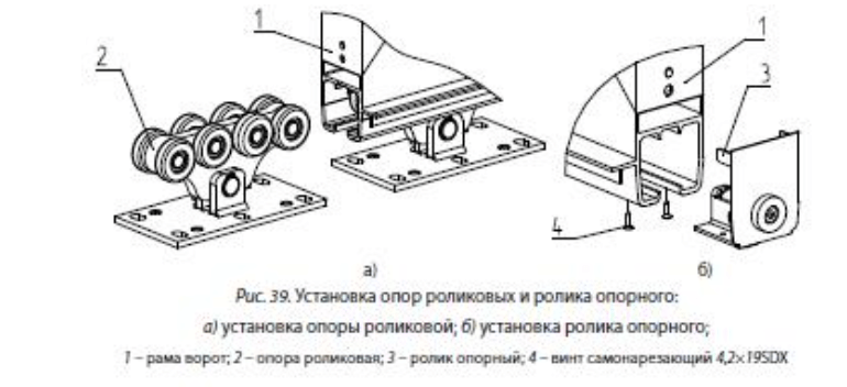 Установка роликовых опор